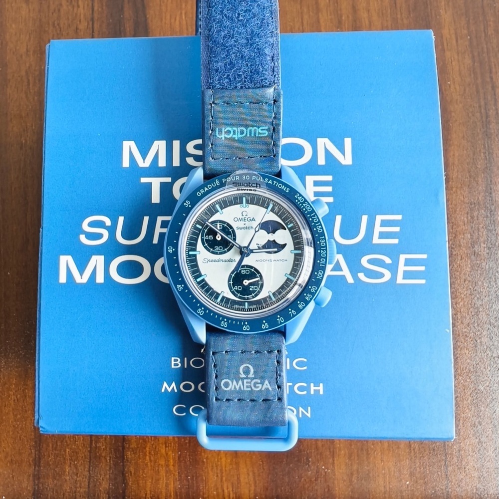Swatch X Omega Moonswatch Mission To The Super Blue Moonphase Watch - Picture 2 of 5
